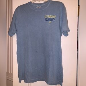 Light blue LeTourneau University graphic T-shirt. Size: M